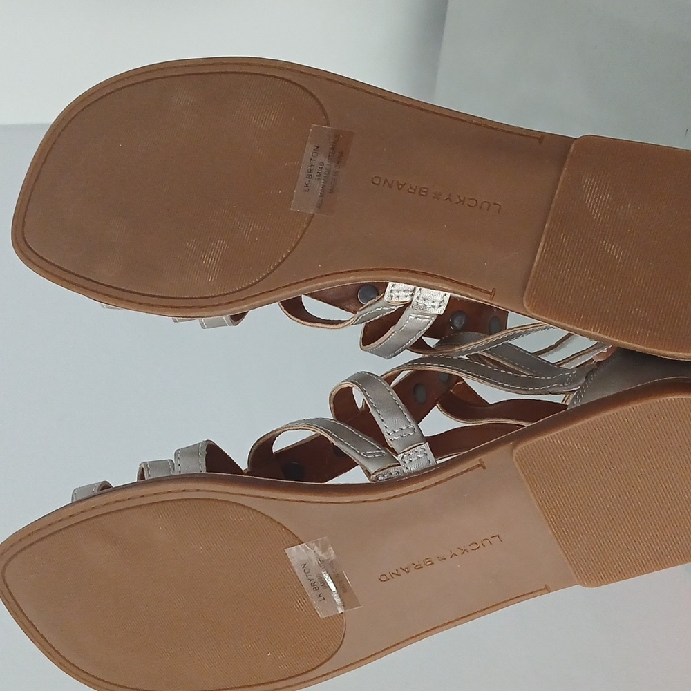 Lucky Brand Metallic Gladiator Sandals - Picture 6 of 7